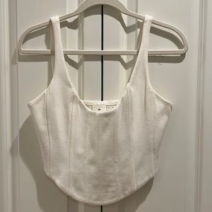 H&M x Brock Collection white crop top